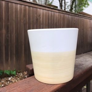 White and cream planter